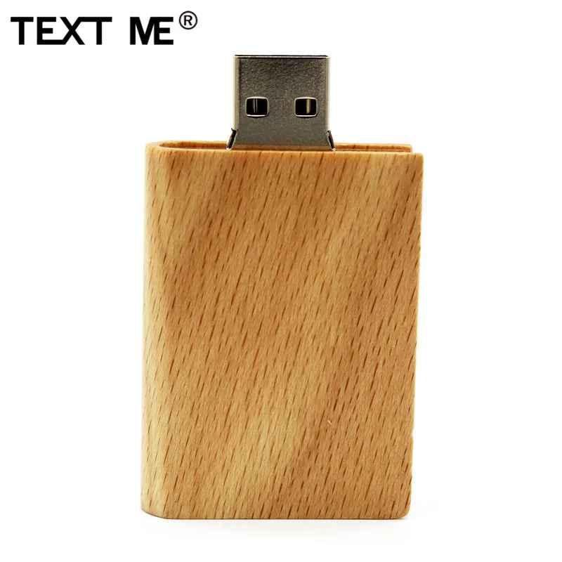 Usb флеш накопитель TEXT ME Maple wood book 4 ГБ 8 16 32 64 usb2.0 флешка подарок usb|USB флэш-накопители|