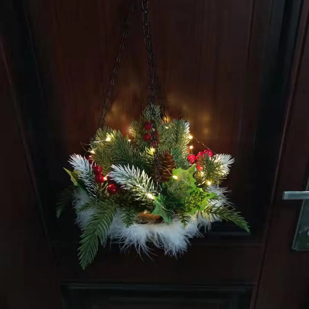 Искусственные рождественские подвесные корзины 19 дюймов цветы в корзине с