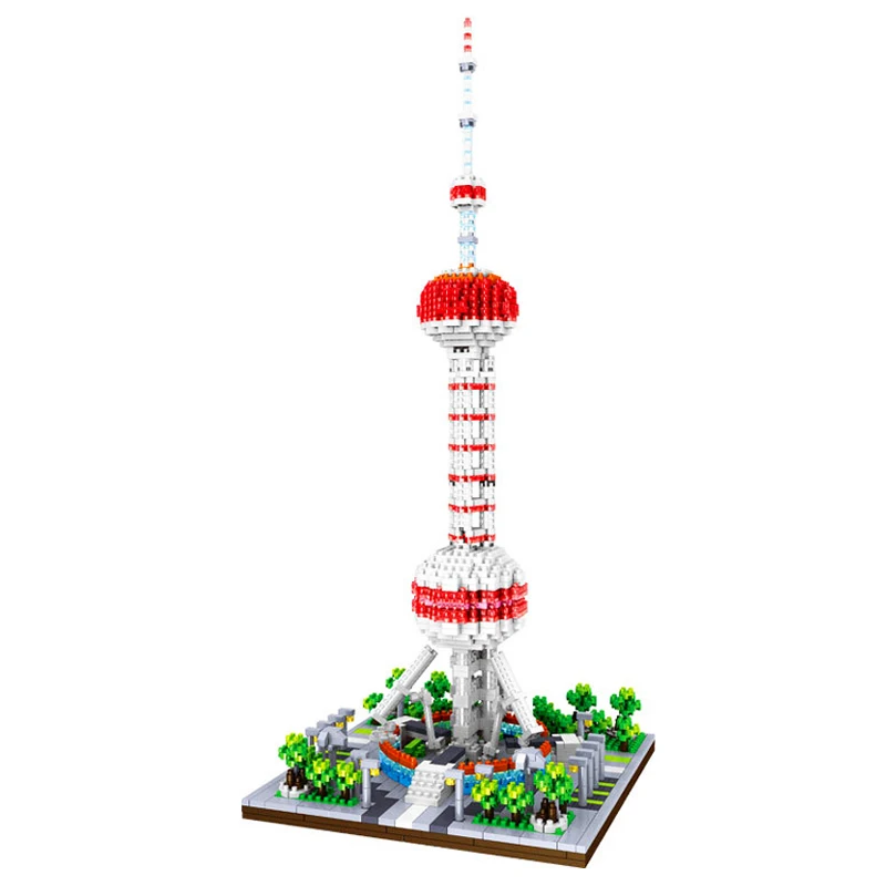 Lezi 8006 World Architecture Oriental Pearl TV Tower 3D Model DIY Mini Diamond Blocks Bricks Building Toy for Children no Box 
Lezi 8006 World Architecture Oriental Pearl TV Tower 3D Model DIY Mini Diamond Blocks Bricks Building Toy for Children no Box
