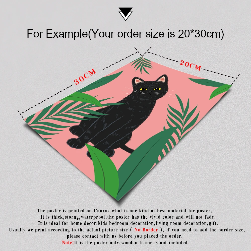 Black Funny Animal Cat Wall Art Canvas Poster and Print Nursery Decorative Picture Painting Nordic Baby Kid Bedroom Decoration
Black Funny Animal Cat Wall Art Canvas Poster and Print Nursery Decorative Picture Painting Nordic Baby Kid Bedroom Decoration