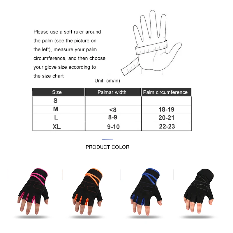 Non-slip Half Finger Gloves with Wrist Wrap Support Padded Fitness Short Open Finger Glove for Riding Sports Summer LDF668
Non-slip Half Finger Gloves with Wrist Wrap Support Padded Fitness Short Open Finger Glove for Riding Sports Summer LDF668