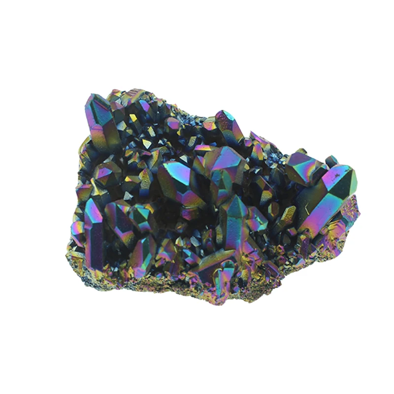 Natural Crystal Cluster Seven Rainbows Electroplating Rich and colorful quartz stones Home craft decorations
Natural Crystal Cluster Seven Rainbows Electroplating Rich and colorful quartz stones Home craft decorations