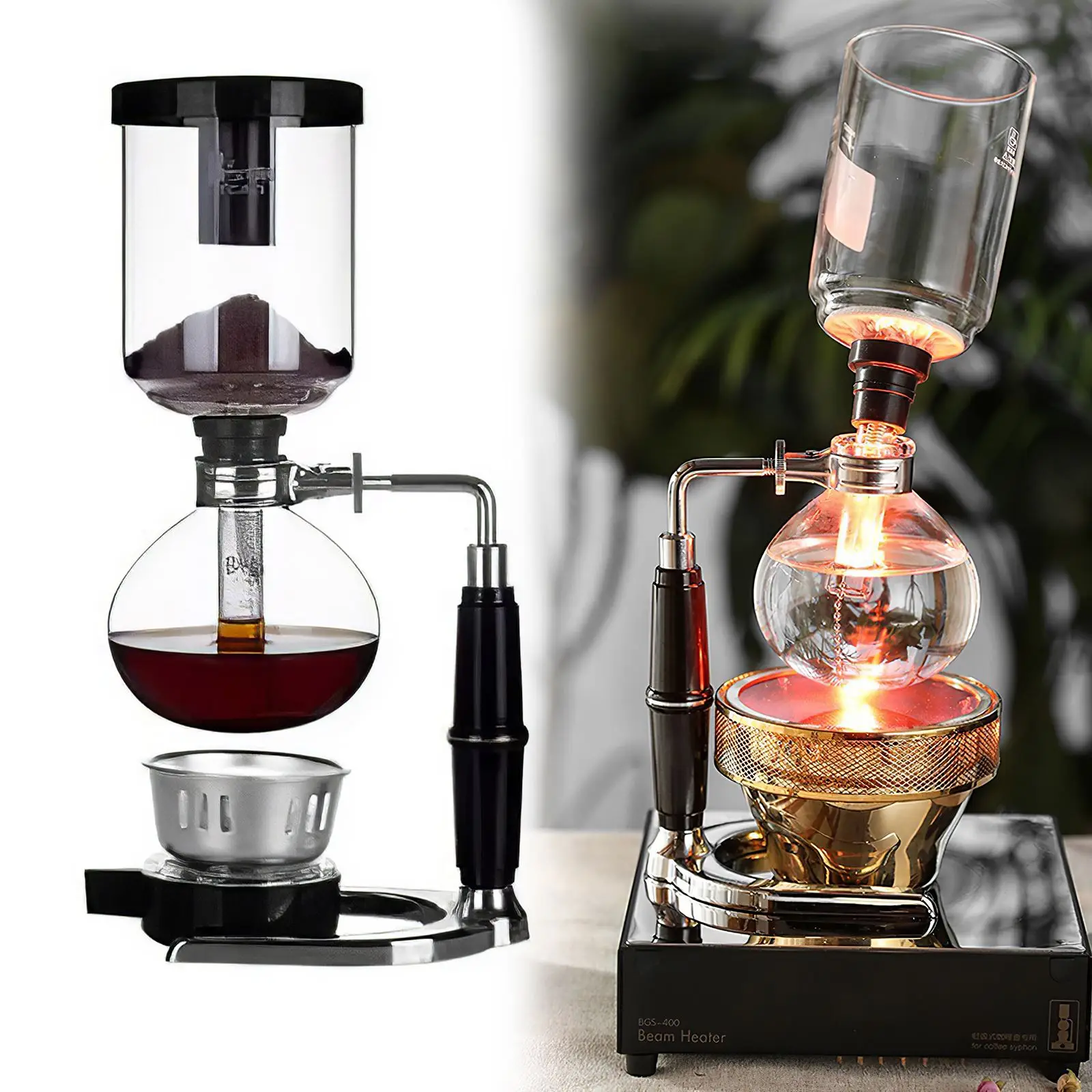 Coffee Maker with Alcohol Burner Office Lounge Tabletop Glass Vacuum Siphon Coffee Maker Home Office Heat-resistant Coffee Pot
Coffee Maker with Alcohol Burner Office Lounge Tabletop Glass Vacuum Siphon Coffee Maker Home Office Heat-resistant Coffee Pot