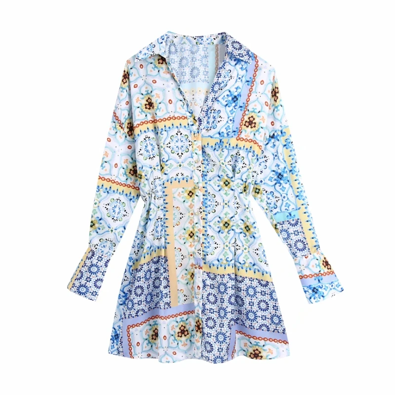 Summer Women Patchwork Printing V Neck Single Breasted Midi Dress Female Long Sleeve Clothes Casual Lady Loose Vestido D7881
Summer Women Patchwork Printing V Neck Single Breasted Midi Dress Female Long Sleeve Clothes Casual Lady Loose Vestido D7881