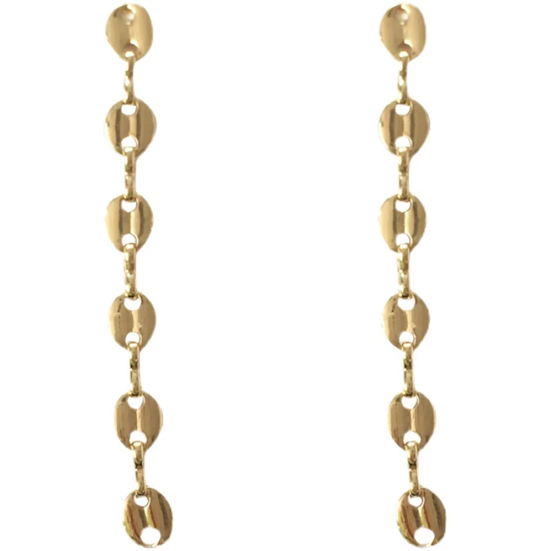 Bilandi S925 needle Long Drop Earrings 2021 New Design Golden Plating Metallic Dangle Earrings For Girl Jewelry Accessories
Bilandi S925 needle Long Drop Earrings 2021 New Design Golden Plating Metallic Dangle Earrings For Girl Jewelry Accessories