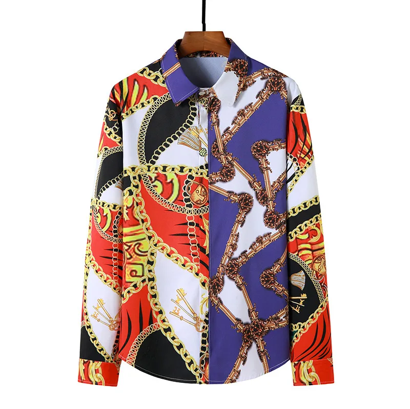 High Quality Designer Fashion Luxury Baroque Style 3D Print Irregular Men Button Down Long Sleeve Shirt
High Quality Designer Fashion Luxury Baroque Style 3D Print Irregular Men Button Down Long Sleeve Shirt