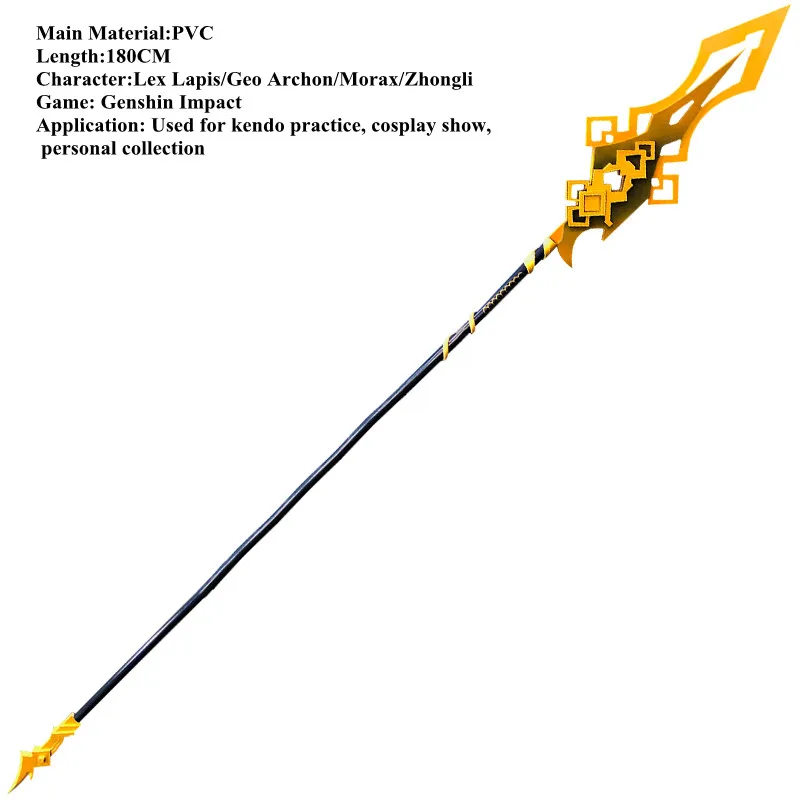 New Brand Genshin Impact Zhong Li Cosplay Prop 180CM PVC Spear Weapon Halloween Carnival Cosplay Party Props Accessories
New Brand Genshin Impact Zhong Li Cosplay Prop 180CM PVC Spear Weapon Halloween Carnival Cosplay Party Props Accessories
