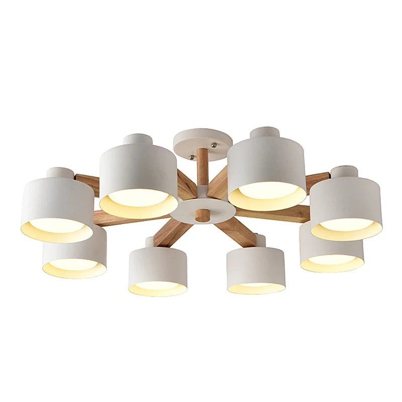 Two Function Nordic LED Chandelier With White Iron Lampshade For Foyer Modern Wooden Ceiling Mounted Lustres Wood Dining Lights
Two Function Nordic LED Chandelier With White Iron Lampshade For Foyer Modern Wooden Ceiling Mounted Lustres Wood Dining Lights
