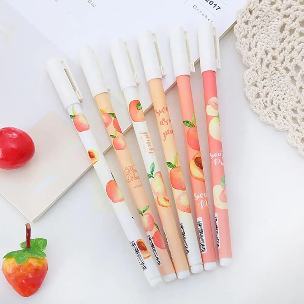 Creative Peach Pattern Gel Pen Randomly Style Cute Heart Girl School Pen Office Peach Paradise Fountain Stationery Student X3L7
Creative Peach Pattern Gel Pen Randomly Style Cute Heart Girl School Pen Office Peach Paradise Fountain Stationery Student X3L7