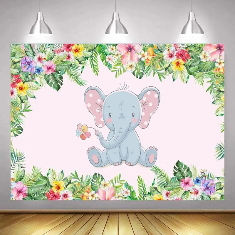 Cute Elephant Baby Shower Photographic Backgrounds Floral Leaves Wild One Birthday Newborn Backdrop For Photo Studio
Cute Elephant Baby Shower Photographic Backgrounds Floral Leaves Wild One Birthday Newborn Backdrop For Photo Studio