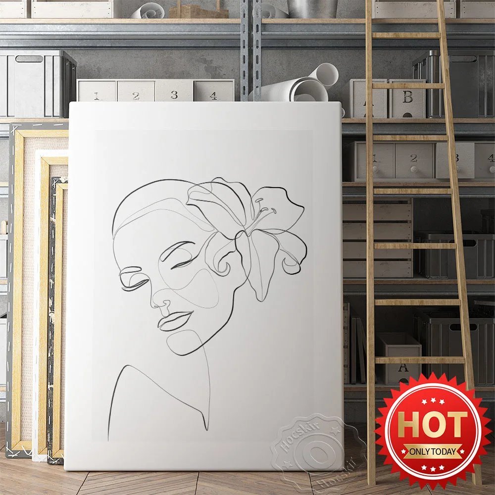 Modern Simple Line Drawing Character Portrait Poster, Minimalist Canvas Painting Wall Picture, Nordic Style Home Decor Art Mural
Modern Simple Line Drawing Character Portrait Poster, Minimalist Canvas Painting Wall Picture, Nordic Style Home Decor Art Mural