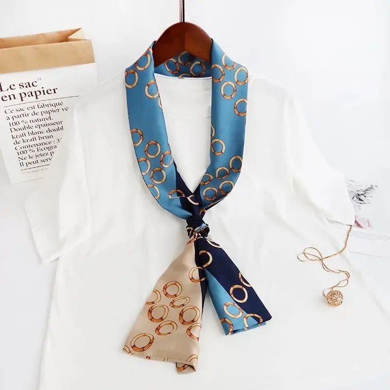 Women Small Silk Scarf New Print Handle Bag Ribbons Brand Fashion Spring Head Scarf Small Long Skinny Scarves Wholesale
Women Small Silk Scarf New Print Handle Bag Ribbons Brand Fashion Spring Head Scarf Small Long Skinny Scarves Wholesale