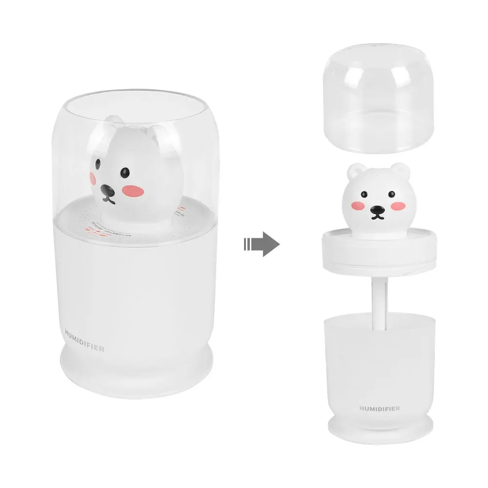 KIMRIG USB 300ml Mini Bear Air Humidifier Aroma Essential Oil Diffuser Light Air Humidifier With LED Night Lamp For Home Bedroom
KIMRIG USB 300ml Mini Bear Air Humidifier Aroma Essential Oil Diffuser Light Air Humidifier With LED Night Lamp For Home Bedroom