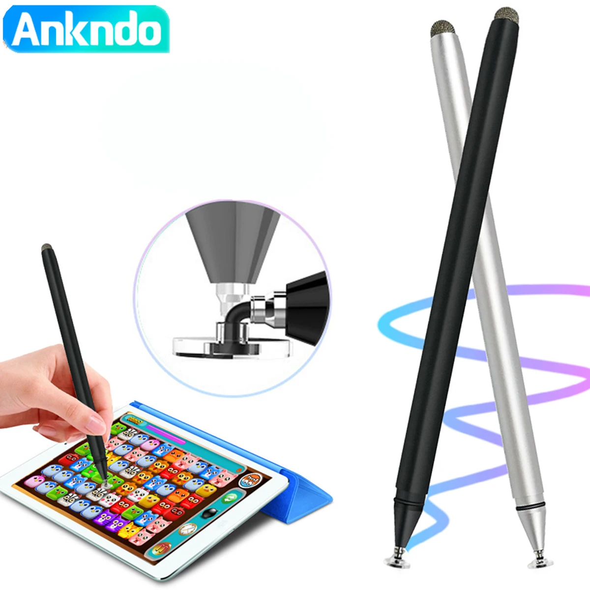 ANKNDO Universal 2 In 1 Stylus Pen For Phone Tablet Touch Screen Pen Drawing Capacitive Pencil Smart Fine Head Android Pens
ANKNDO Universal 2 In 1 Stylus Pen For Phone Tablet Touch Screen Pen Drawing Capacitive Pencil Smart Fine Head Android Pens