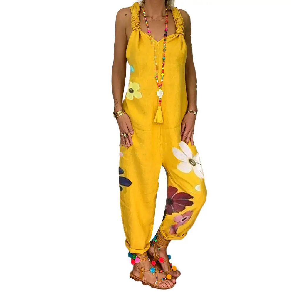 2021 Fashion Women Sleeveless Bib Overall Backless Floral Print LooseCasual Office Ladies Pocket Jumpsuit Dungarees
2021 Fashion Women Sleeveless Bib Overall Backless Floral Print LooseCasual Office Ladies Pocket Jumpsuit Dungarees