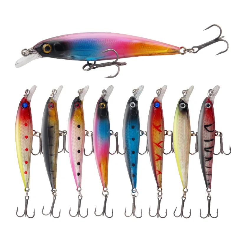 Luya bait 3D eye plastic hard bait 9cm7.2g laser Mino fishing bait with ring beads strengthened double hook simulation bait
Luya bait 3D eye plastic hard bait 9cm7.2g laser Mino fishing bait with ring beads strengthened double hook simulation bait