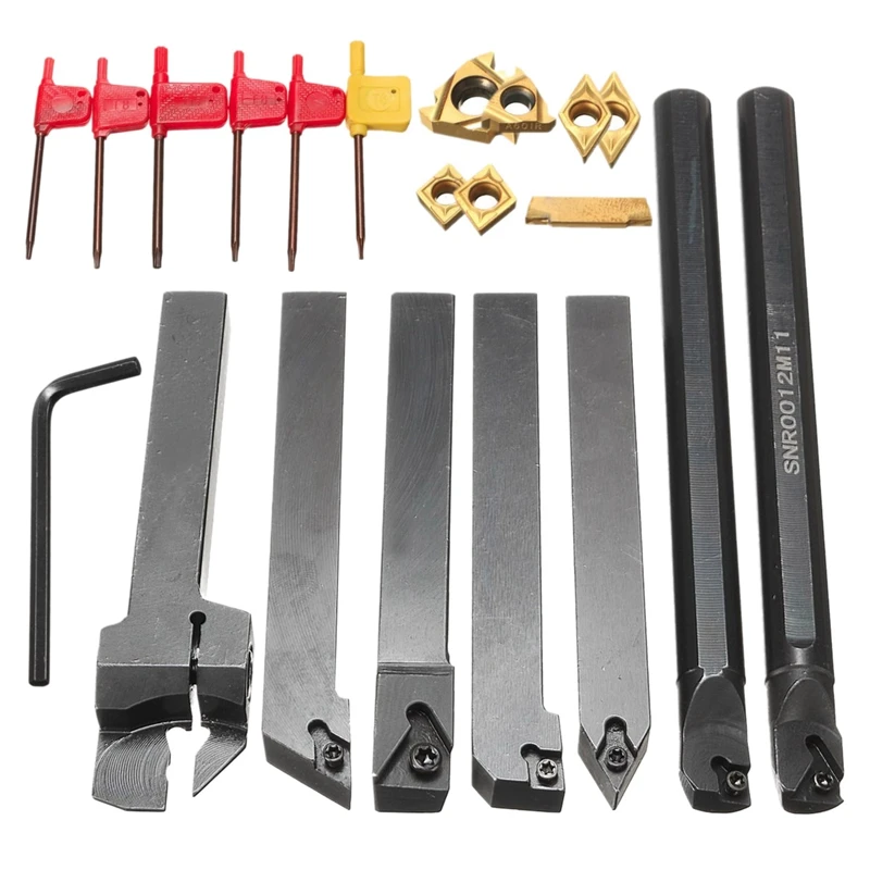 12Mm 21Pcs/Set Shank Lathe Turning Tool Holder Boring Bar +Insert+Wrench S12M-Sclcr06/Ser1212H16/Scl1212H06
12Mm 21Pcs/Set Shank Lathe Turning Tool Holder Boring Bar +Insert+Wrench S12M-Sclcr06/Ser1212H16/Scl1212H06