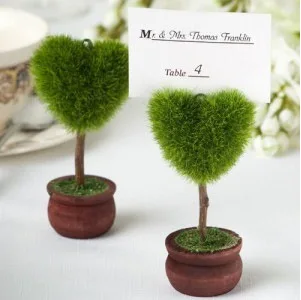Love Heart potted photo holder green plant message card for wedding | Канцтовары для офиса и дома