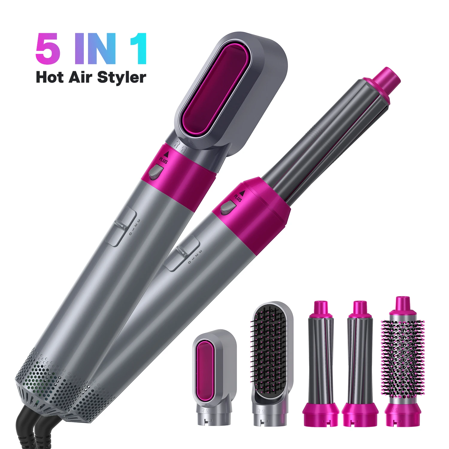 Hair Dryer Brush Electric Blower Comb Curling Wand Detachable Brush Kit Negative Ion Straightener Curler 5 In 1 Hot Air Brush
Hair Dryer Brush Electric Blower Comb Curling Wand Detachable Brush Kit Negative Ion Straightener Curler 5 In 1 Hot Air Brush