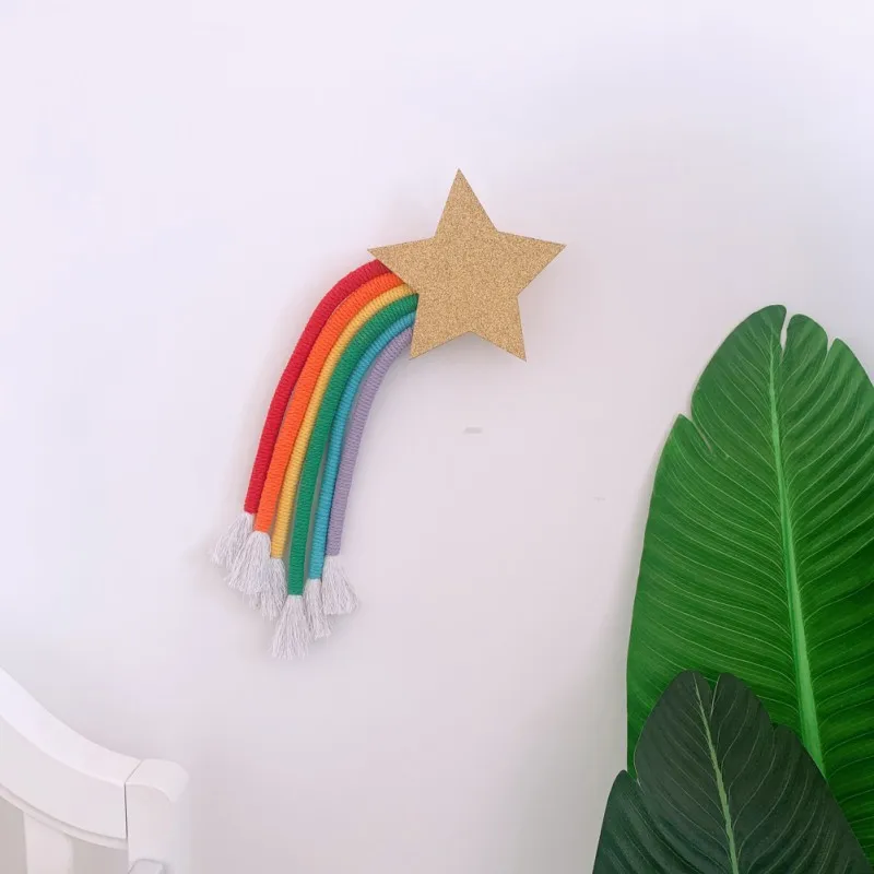 Macrame Woven Rainbow Shooting Star Wall Hanging Pendant Nursery Girls Bedroom Decor Tassel Lucky Star Rainbow Cloud
Macrame Woven Rainbow Shooting Star Wall Hanging Pendant Nursery Girls Bedroom Decor Tassel Lucky Star Rainbow Cloud