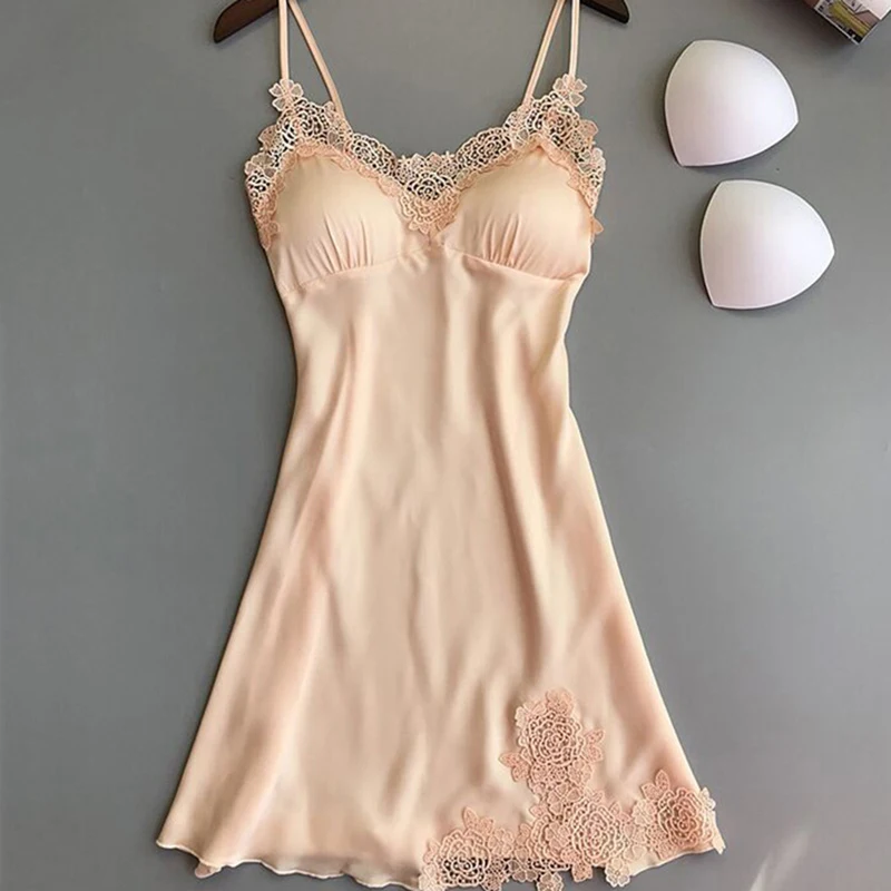 Ladies Sexy Silk Satin Night Dress Sleeveless Nighties V-neck Nightgown Nightdress Lace Sleepwear Nightwear For Women S-XL
Ladies Sexy Silk Satin Night Dress Sleeveless Nighties V-neck Nightgown Nightdress Lace Sleepwear Nightwear For Women S-XL