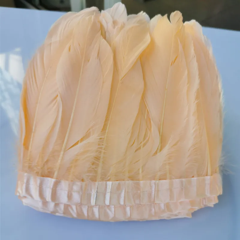 Wholesale 10Yards High Quality Natural Goose Feather Trim Fringe 13-18cm Dyed Goose Feather Ribbon Dress/Skirt DIY Accessories
Wholesale 10Yards High Quality Natural Goose Feather Trim Fringe 13-18cm Dyed Goose Feather Ribbon Dress/Skirt DIY Accessories