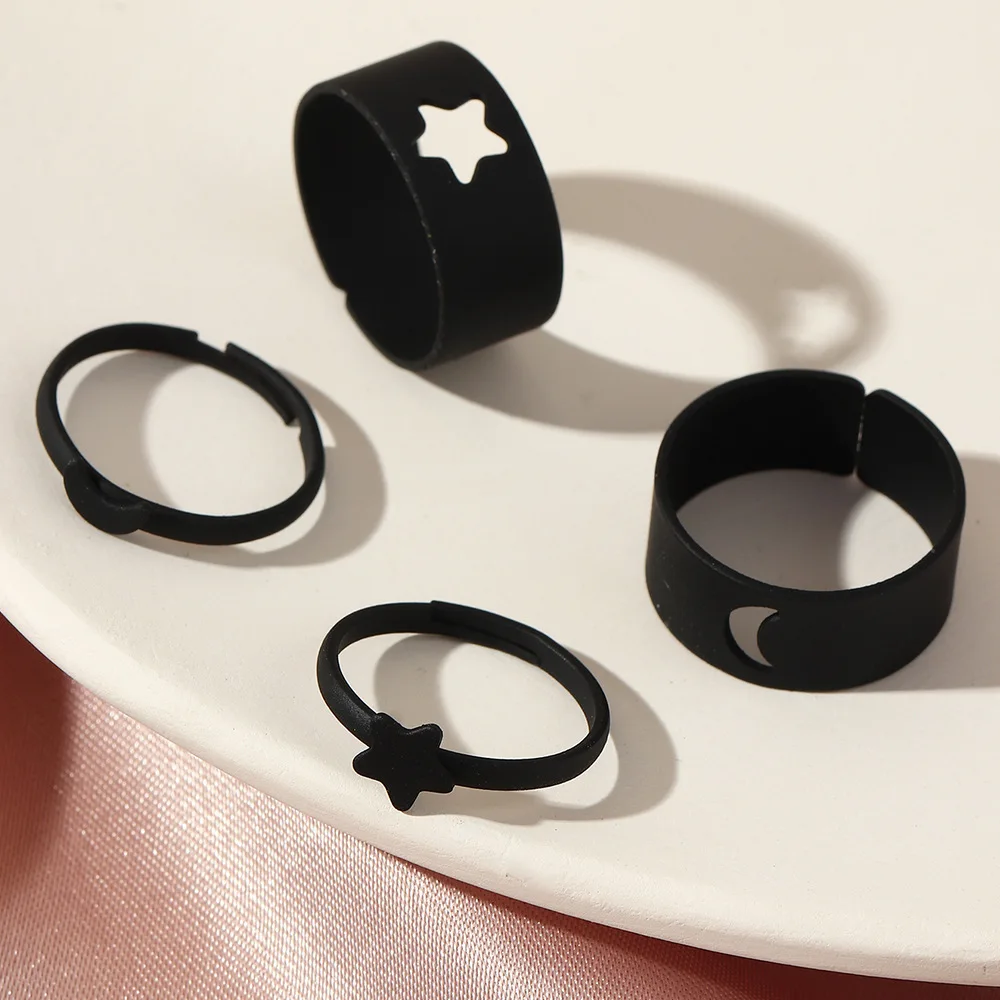 4 Pieces of Fashionable Macaron Moon Star Open Ring Elegant Ladies Casual Party Irregular Moon Couple Ring Jewelry
4 Pieces of Fashionable Macaron Moon Star Open Ring Elegant Ladies Casual Party Irregular Moon Couple Ring Jewelry