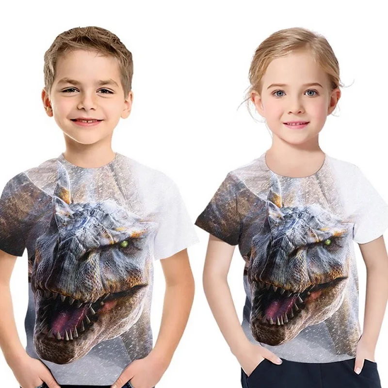 Summer 2021 Children's Short Sleeve T-shirt Dinosaur Head 3D Printing Boys and Girls T-shirt Fashion Harajuku Cool Boy T-shirt
Summer 2021 Children's Short Sleeve T-shirt Dinosaur Head 3D Printing Boys and Girls T-shirt Fashion Harajuku Cool Boy T-shirt