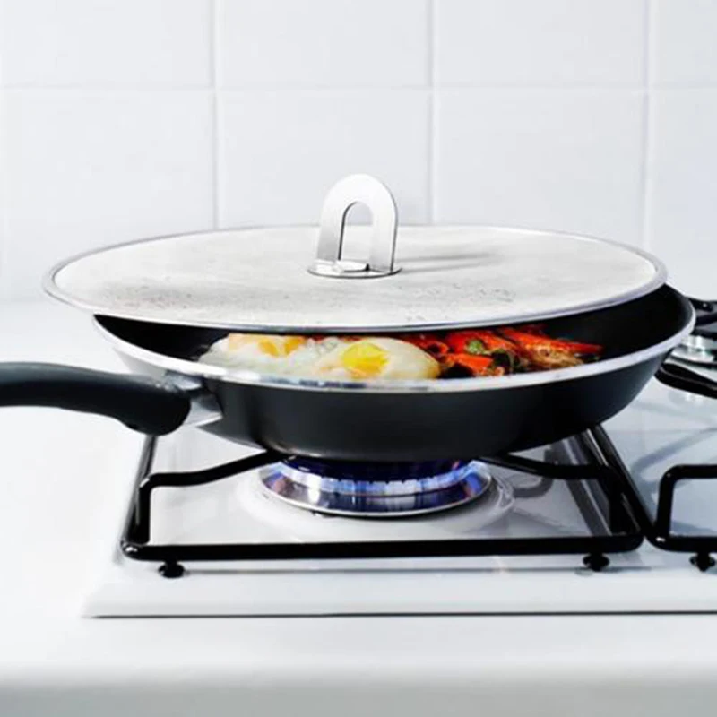 25/29/33CM Stainless Steel Splatter Screen Mesh Pot Lid Cover Silver Oil Frying Pan Lid Cooking Tools Kitchen Accessories
25/29/33CM Stainless Steel Splatter Screen Mesh Pot Lid Cover Silver Oil Frying Pan Lid Cooking Tools Kitchen Accessories