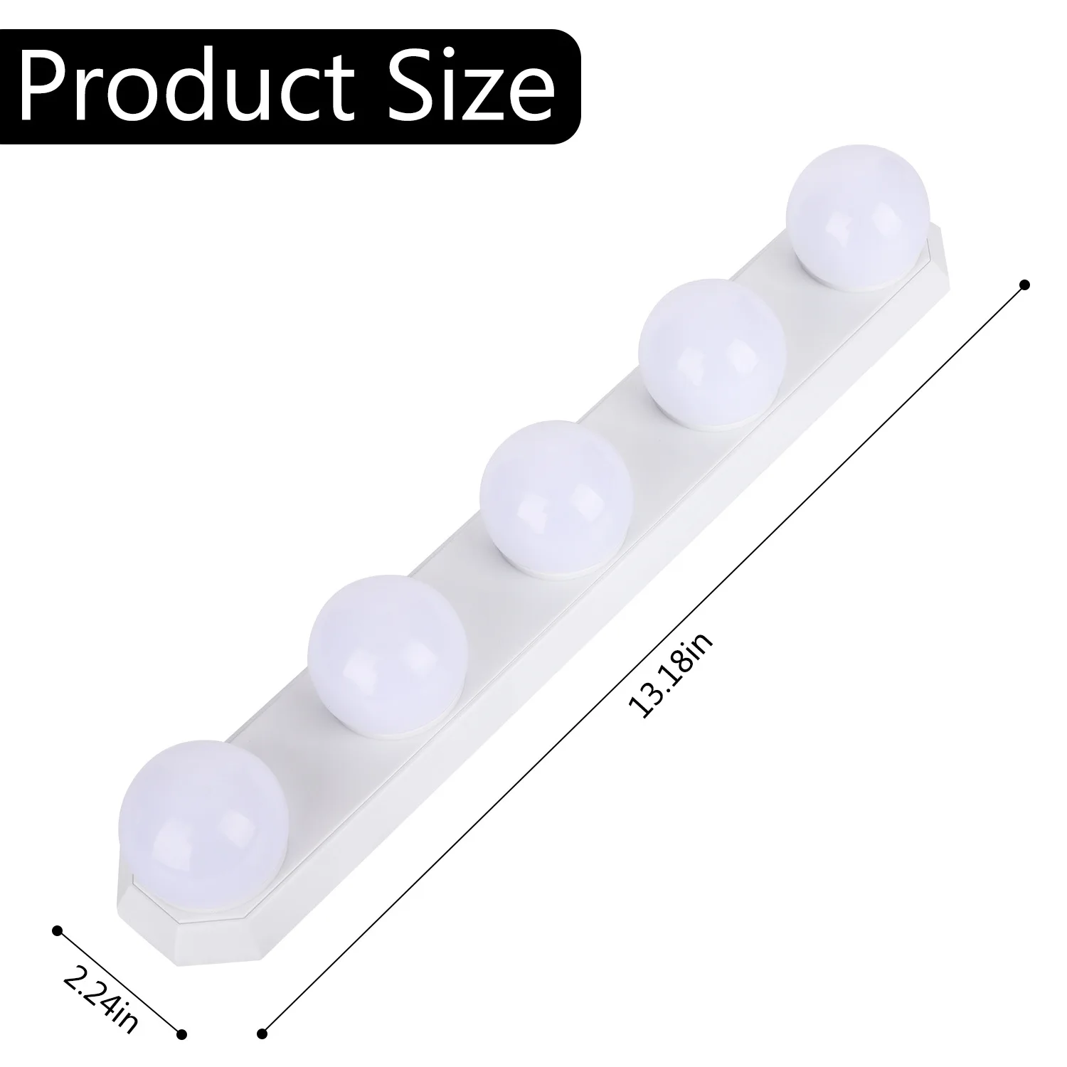 USB Stepless Mirror Light 5 LED Bulbs Vanity Light Color Temperature Adjustable Hollywood makeup lights
USB Stepless Mirror Light 5 LED Bulbs Vanity Light Color Temperature Adjustable Hollywood makeup lights