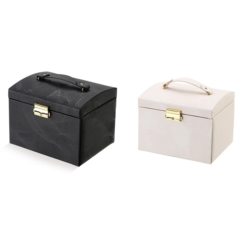 Large-Capacity Leather Storage Jewelry Box Earrings Necklace with Mirror Watch Jewelry Storage Box
Large-Capacity Leather Storage Jewelry Box Earrings Necklace with Mirror Watch Jewelry Storage Box