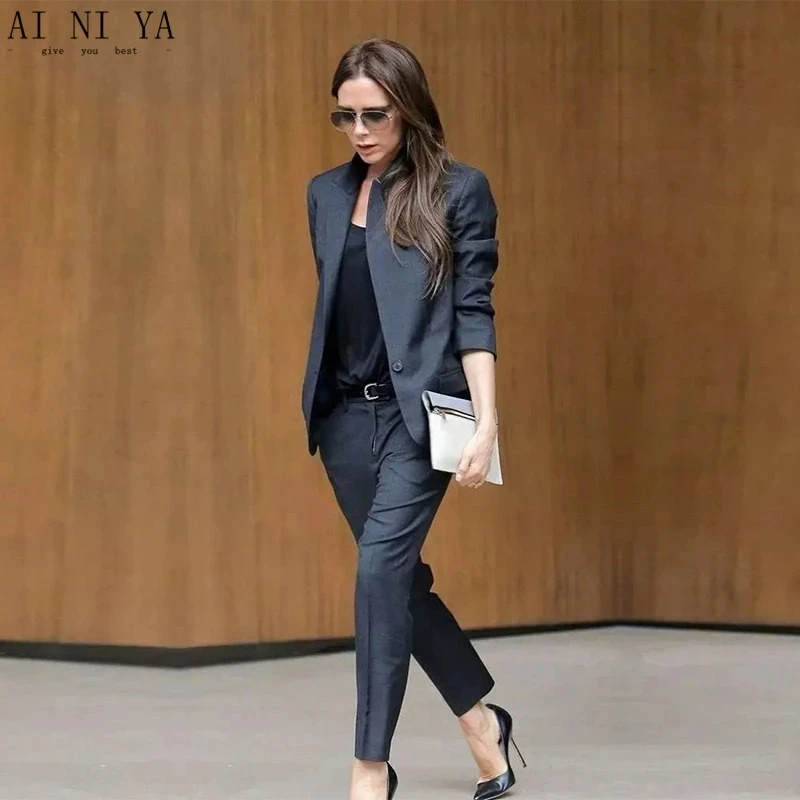 Womens suits tuxedo 2 piece set women business suit female office uniform ladies trouser pant suits single button custom made
Womens suits tuxedo 2 piece set women business suit female office uniform ladies trouser pant suits single button custom made