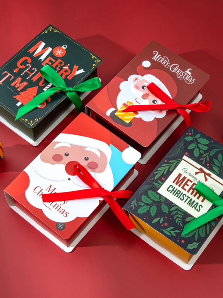 4Pcs Christmas Candy Boxes Book Shape Bags Cake Boxes and Packaging Christmas Santa Claus Gift Navidad Xmas Party Decorations
4Pcs Christmas Candy Boxes Book Shape Bags Cake Boxes and Packaging Christmas Santa Claus Gift Navidad Xmas Party Decorations