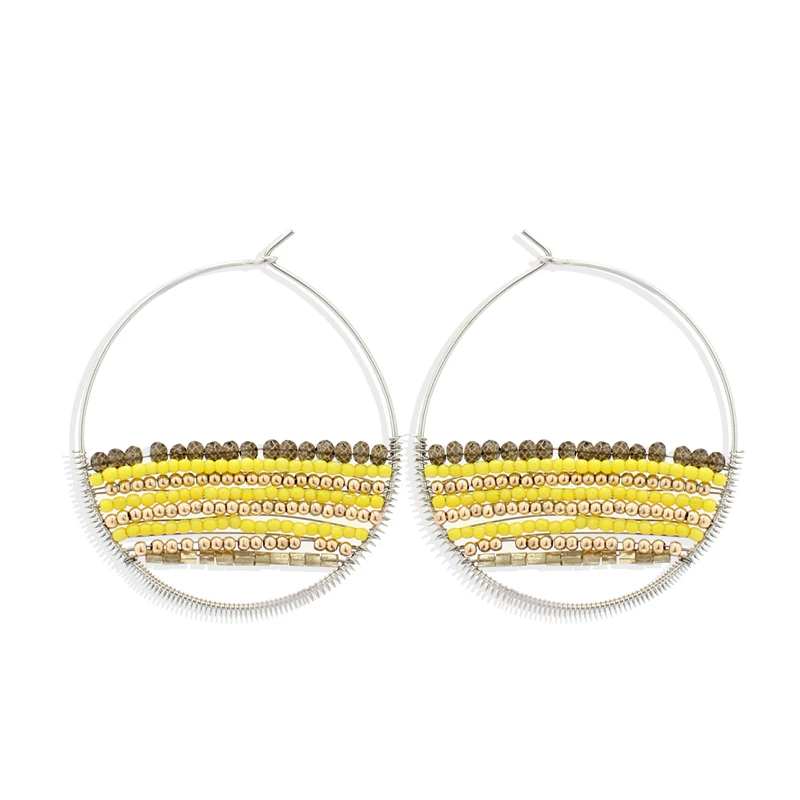 New Arrivals Handmade Round Circle Women Girls Beaded Earrings for Bohemia Style Beach Vacation Beads Party Round Earring Gift
New Arrivals Handmade Round Circle Women Girls Beaded Earrings for Bohemia Style Beach Vacation Beads Party Round Earring Gift