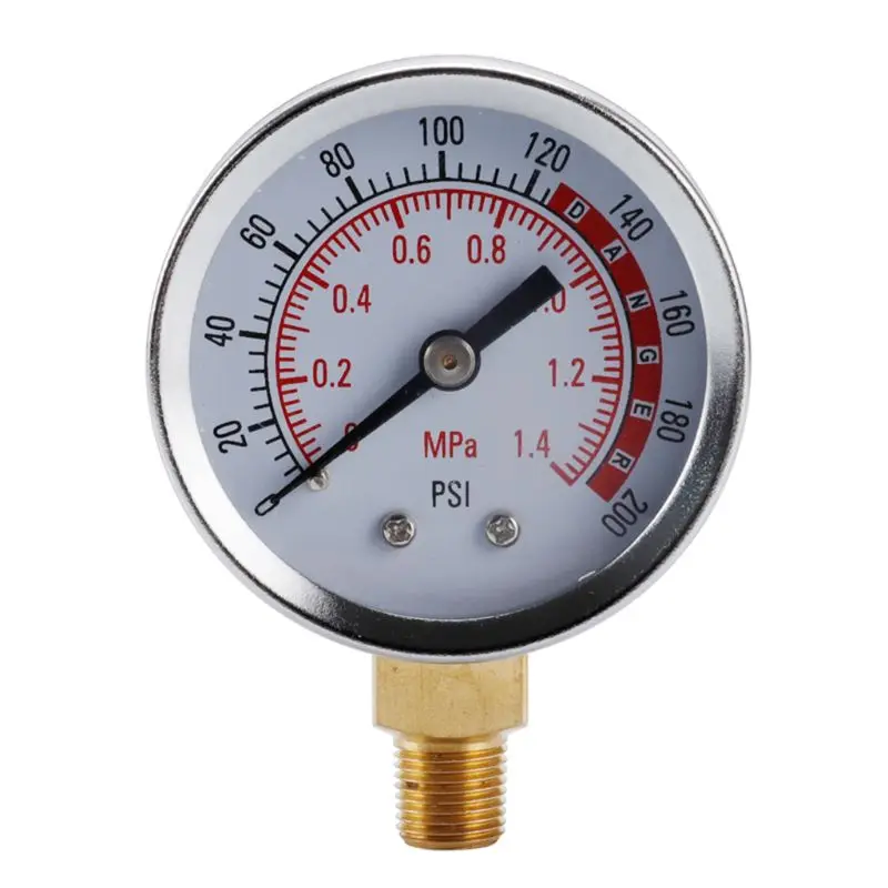1/8 NPT AIR PRESSURE GAUGE REPLACEMENT KIT AIR TANK DIAL METER 0-200PSI 0-1.4MPa
1/8 NPT AIR PRESSURE GAUGE REPLACEMENT KIT AIR TANK DIAL METER 0-200PSI 0-1.4MPa