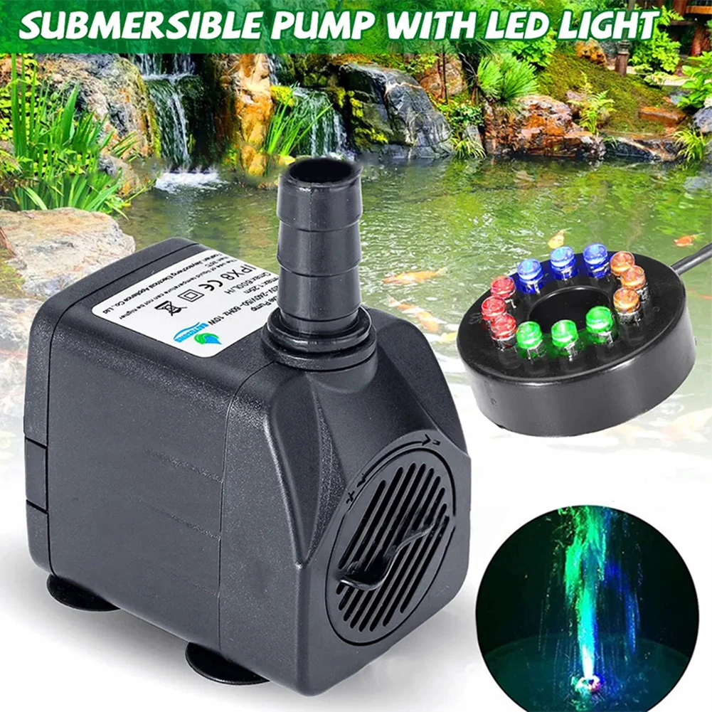 New LED Water Pump Fountain Submersible Water Pump Aquarium For Fish Tank Garden Pond Outdoor Fountain Pump Decor With 12 Lights
New LED Water Pump Fountain Submersible Water Pump Aquarium For Fish Tank Garden Pond Outdoor Fountain Pump Decor With 12 Lights