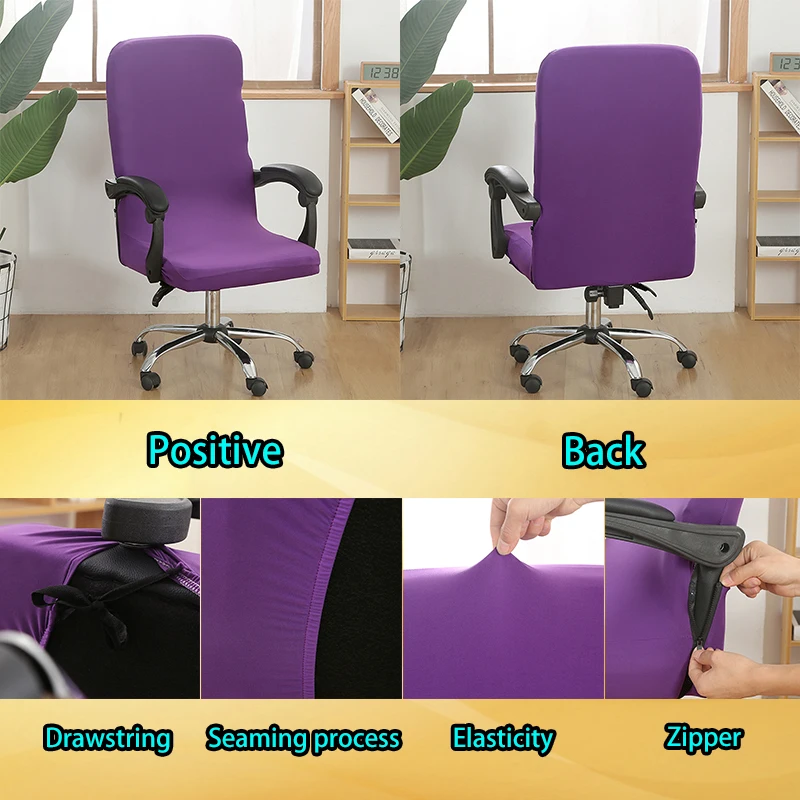 Soild Color Office Chair Cover Spandex for Study Office Computer Armchair Slipcover Elastic 1/2/4 Pcs
Soild Color Office Chair Cover Spandex for Study Office Computer Armchair Slipcover Elastic 1/2/4 Pcs