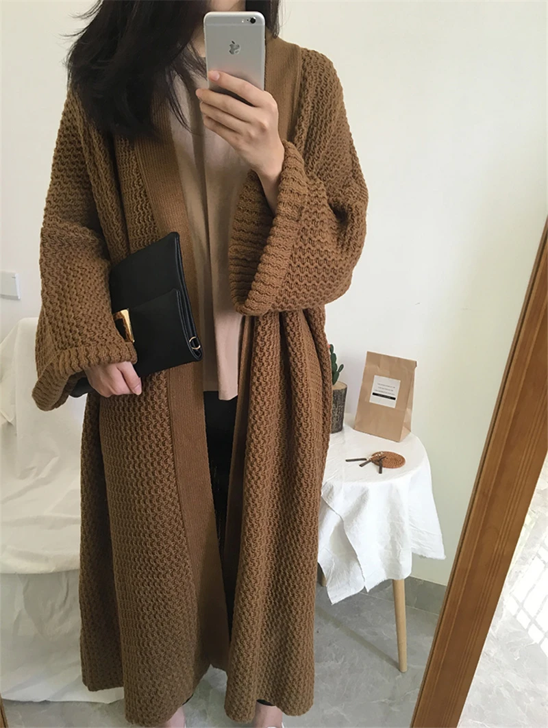 Soft Warm Long Oversized Knitted Cardigan Sweater Women Casual Loose Long Knit Sweater Coat Vintage Knitwear Chic Dropshipping
Soft Warm Long Oversized Knitted Cardigan Sweater Women Casual Loose Long Knit Sweater Coat Vintage Knitwear Chic Dropshipping