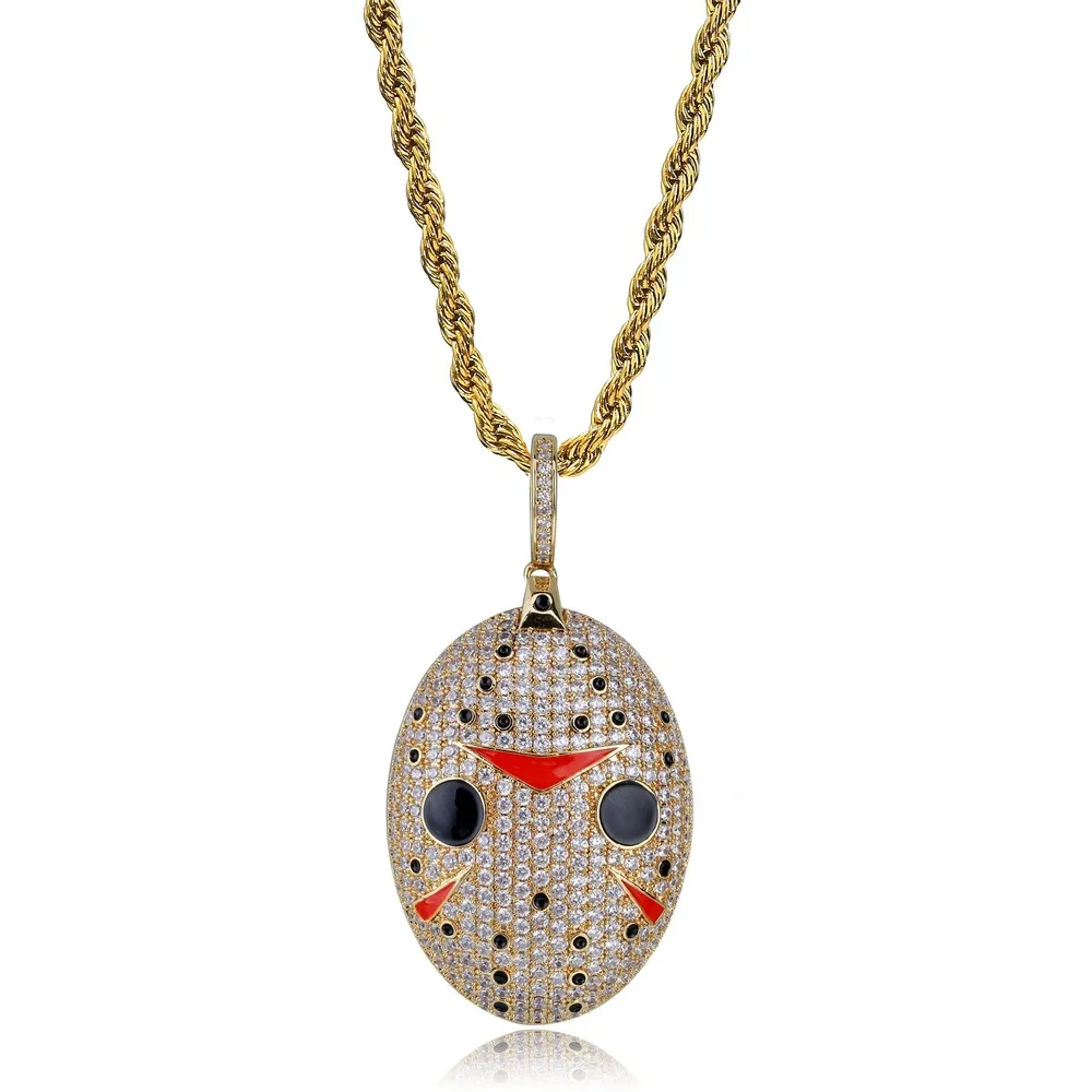 Iced Out Chain Mask Pendant Men's Gold Color Necklace Bling Zirconia Simulated Diamond Hip Hop Jewelry Gifts
Iced Out Chain Mask Pendant Men's Gold Color Necklace Bling Zirconia Simulated Diamond Hip Hop Jewelry Gifts