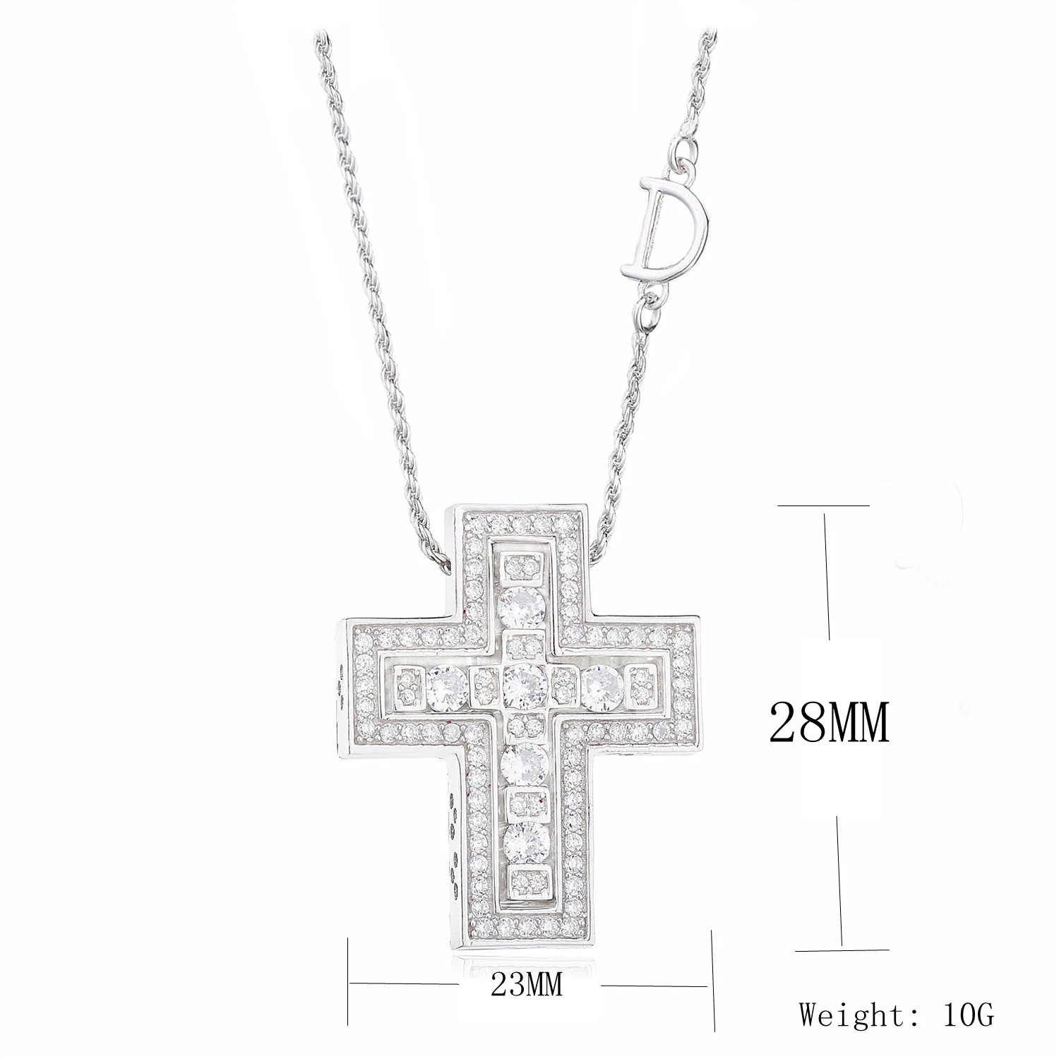 Slovecabin 925 Sterling Silver Italy Luxulry Double Cross Move D Letter Chain Belle Epoque Zircon Pendant Necklace Jewelry
Slovecabin 925 Sterling Silver Italy Luxulry Double Cross Move D Letter Chain Belle Epoque Zircon Pendant Necklace Jewelry