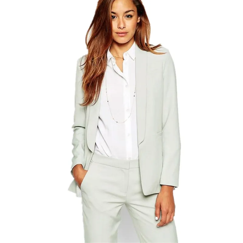 New Womens Business Suits Formal Pant Suits For Weddings Tuxedos Shawl Lapel Suits For Women One Button 
New Womens Business Suits Formal Pant Suits For Weddings Tuxedos Shawl Lapel Suits For Women One Button