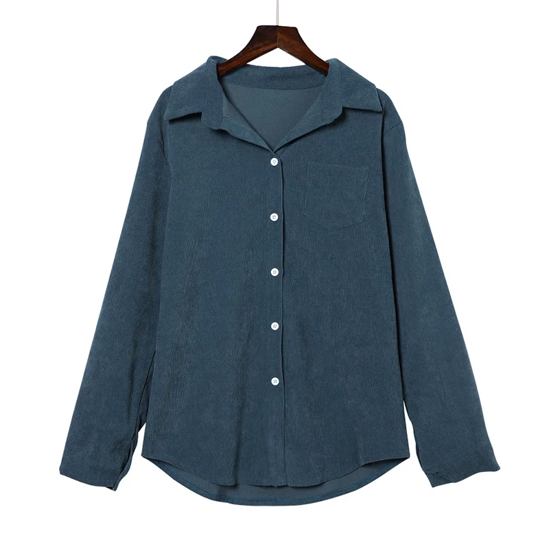 Corduroy Blouse Women's shirt Long Sleeve Turn Down Collar Loose Shirts For Woman Button Shirt Female Tops Fashion Women Blouse
Corduroy Blouse Women's shirt Long Sleeve Turn Down Collar Loose Shirts For Woman Button Shirt Female Tops Fashion Women Blouse