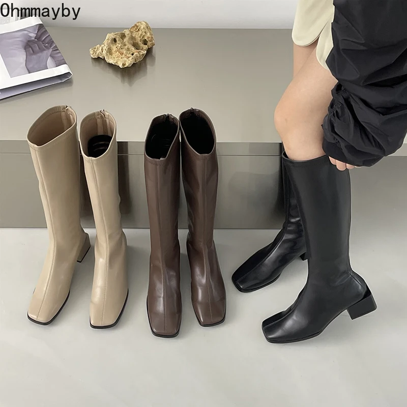 Winter Knee High Boots Woman Zipper Square Toe Thing High Bootties Ladies Zippers Long Boots Female Fashion Thick Bottom Shoes
Winter Knee High Boots Woman Zipper Square Toe Thing High Bootties Ladies Zippers Long Boots Female Fashion Thick Bottom Shoes