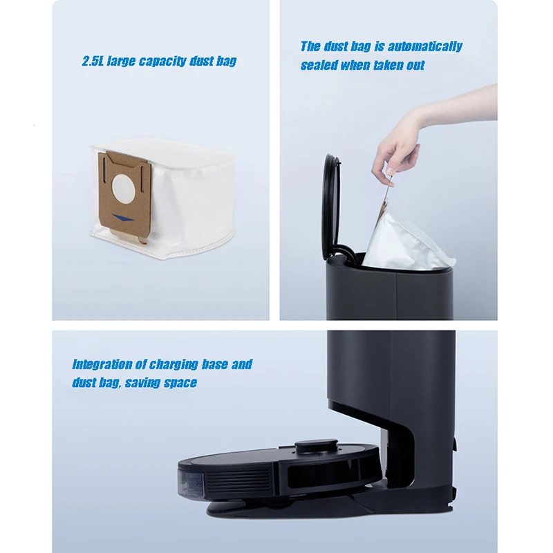 Large Capacity Leakproof Dust Bag For Ecovacs Deebot Ozmo T8 T8 AIVI Vacuum Cleaner Robot Parts Replacement Bags Parts
Large Capacity Leakproof Dust Bag For Ecovacs Deebot Ozmo T8 T8 AIVI Vacuum Cleaner Robot Parts Replacement Bags Parts
