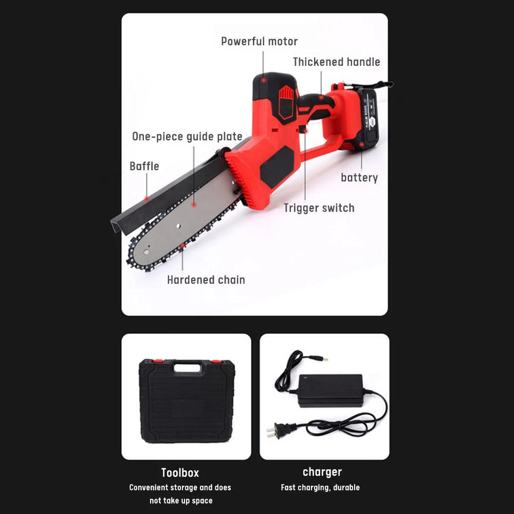 1280W High-power Electric Pruning Chain Saw Small Handheld Logging Saw Orchard Branch Shears Household Pruning Electric Saw
1280W High-power Electric Pruning Chain Saw Small Handheld Logging Saw Orchard Branch Shears Household Pruning Electric Saw