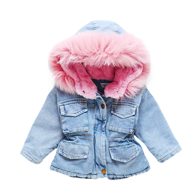 winter girls' warm down jacket for girls Plus velvet kids denim jacket children's clothing fur collar baby girls hooded jacket
winter girls' warm down jacket for girls Plus velvet kids denim jacket children's clothing fur collar baby girls hooded jacket