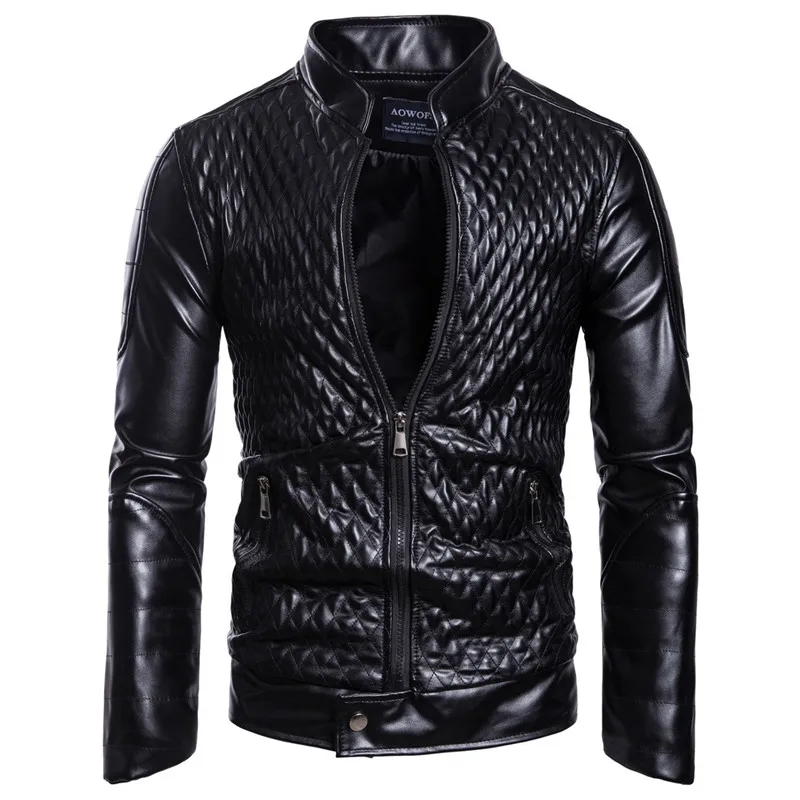 Fashion Men's Leather Jacket Casual Stand Collar PU Motorcycle Jacket Autumn Men High Quality Slim Fit Leather Jacket Men S-3XL
Fashion Men's Leather Jacket Casual Stand Collar PU Motorcycle Jacket Autumn Men High Quality Slim Fit Leather Jacket Men S-3XL