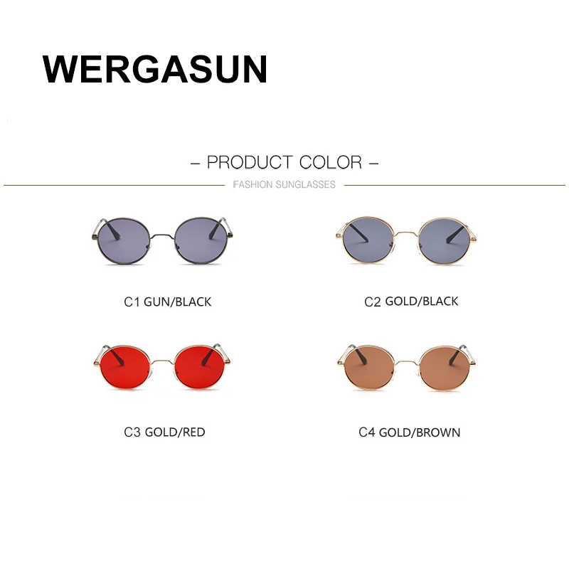 WERGASUN Fashion Woman's Sunglasses Metal Round Sunglasses Women Girls Brand Sun Glasses Outdoor Street Oculos De Sol
WERGASUN Fashion Woman's Sunglasses Metal Round Sunglasses Women Girls Brand Sun Glasses Outdoor Street Oculos De Sol