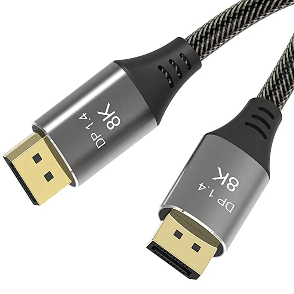 Display Port Cable 1.4 HD 8K 60Hz 7680x4320 Resolution 32.4Gbps Transmission Nylon Braided DP Cord for PC Laptop
Display Port Cable 1.4 HD 8K 60Hz 7680x4320 Resolution 32.4Gbps Transmission Nylon Braided DP Cord for PC Laptop