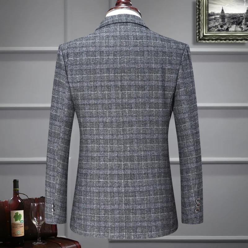 New Arrival Fashion Casual Mens Spring Autumn Youth Plaid Coat Single Breasted Blazers Men Suits Size M L XL 2XL 3XL
New Arrival Fashion Casual Mens Spring Autumn Youth Plaid Coat Single Breasted Blazers Men Suits Size M L XL 2XL 3XL